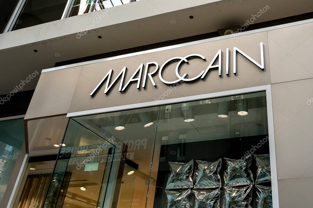 Toronto, Canada - September 29, 2020: Marc Cain Women's clothing storefront at a mall in Toronto, Canada.