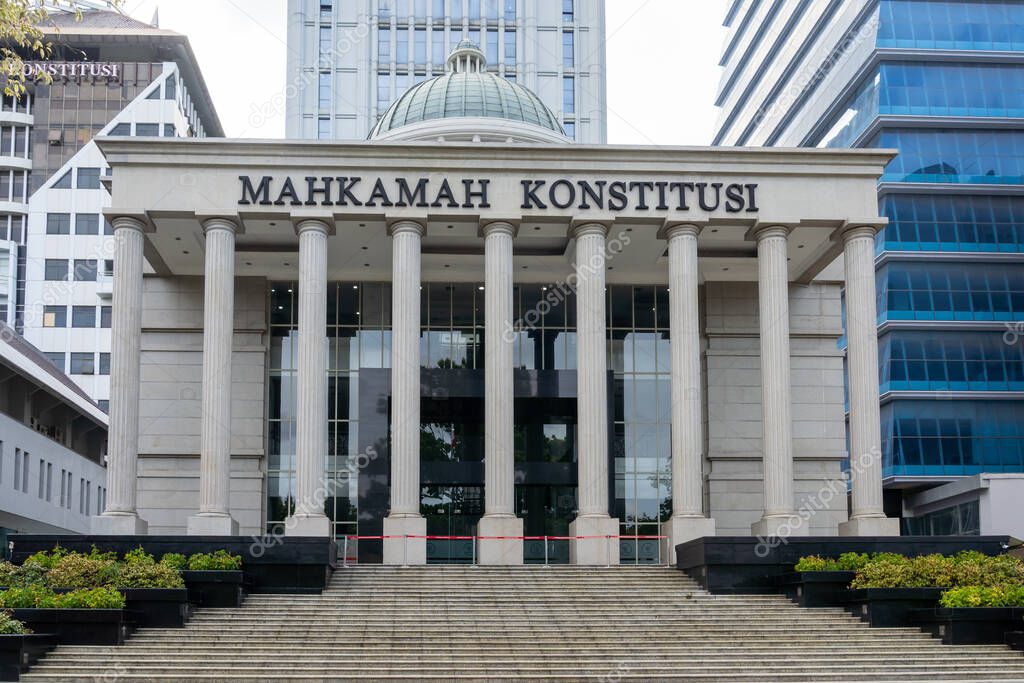 Jakarta, Indonesia - January 26, 2025: The Constitutional Court of the Republic of Indonesia (Indonesian: Mahkamah Konstitusi Republik Indonesia) in Jakarta, Indonesia.