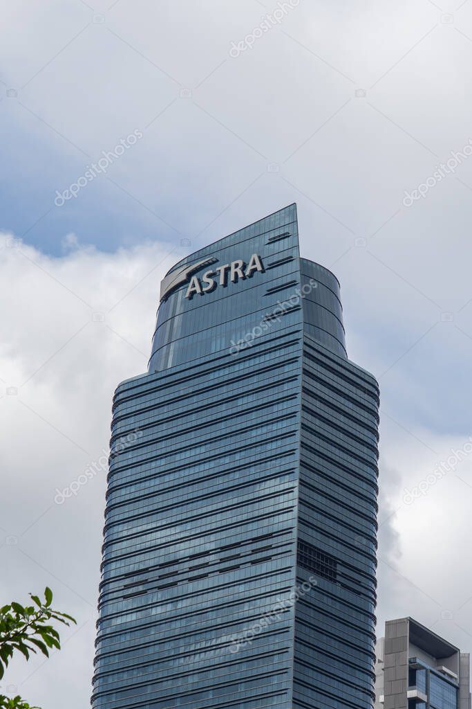 Jakarta, Indonesia - January 26, 2025: Astra International headquarters in Jakarta, Indonesia. Astra International is one of the largest diversified conglomerates in Indonesia.