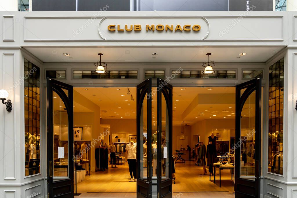 Toronto, Canada - September 29, 2020: A Club Monaco store is seen at a mall in Toronto. Club Monaco is a Canadian founded high-end casual clothing retailer owned by Ralph Lauren Corporation.