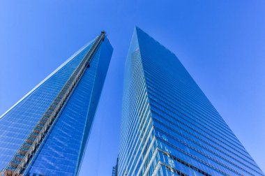 Manhattan Şehri manzarası. Bir Dünya Ticaret Merkezi. NYC, ABD