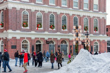 BOSTON, MASSACHUSETTS - HAZİRAN 04, 2014: Faneuil Hall, Boston