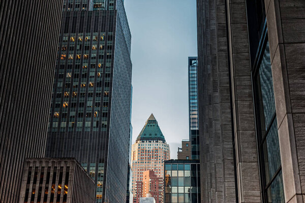 Business District in Manhattan and Cityscape. NYC, USA