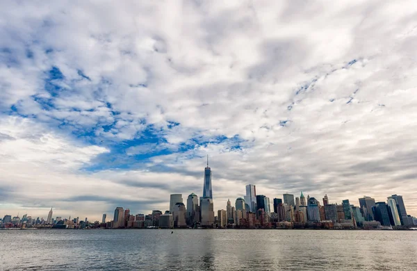 Hudson River Manhattan Cityscape One World Trade Center Tle Nowy — Zdjęcie stockowe