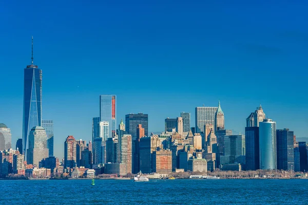 Manhattan Cityscape Jeden World Trade Center Drapacze Chmur Nowy Jork — Zdjęcie stockowe