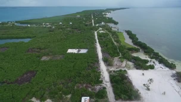Karayip Denizi Ndeki Caye Caulker Adası Belize Drone Bakış Açısı — Stok video