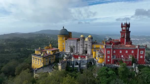 Palace Pena Sintra Lisbon Portugal Part Cultural Site Sintra City — Vídeo de Stock