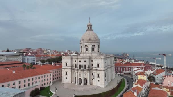 National Pantheon Church Santa Engracia Lisbon Portugal — Stockvideo