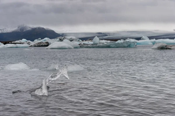 Jokulsarlon Льодовикова Лагуна Ісландії Лід Воді — стокове фото