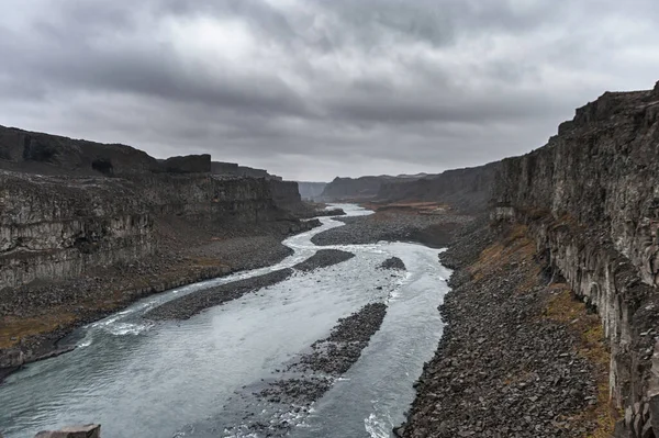 Dettifoss Waterfall Iceland River — Foto de Stock