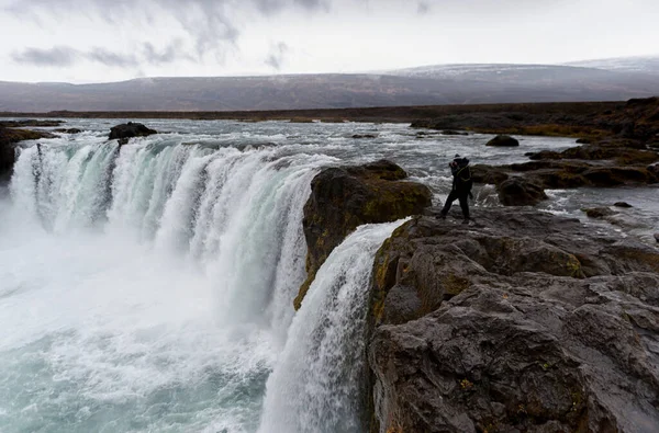 Godafossův Vodopád Islandu — Stock fotografie