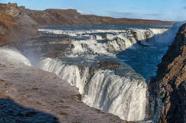 Gullfoss Falls Iceland One Most Famous Falls Iceland — Stock fotografie