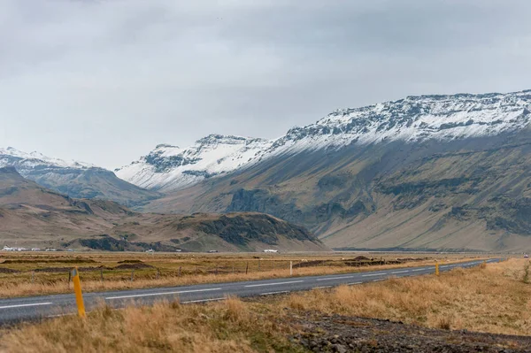 Empty Road Mountain Iceland — Stock Fotó