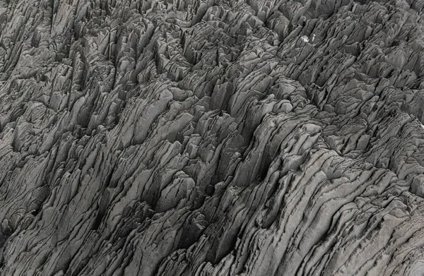冰岛岩石结构和图案 黑色沙滩 — 图库照片