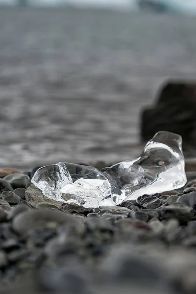 Jokulsarlon冰川湖 岸上的冰 — 图库照片