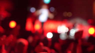 Konser salonu, konser ışıkları, seyirci stadyumu modern disko ışığı. Kalabalık Olay