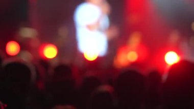 Konser salonu, konser ışıkları, seyirci stadyumu modern disko ışığı. Kalabalık Olay
