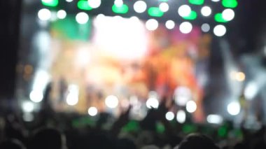 Konser salonu, konser ışıkları, seyirci stadyumu modern disko ışığı. Kalabalık Olay