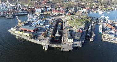 Ship Repair Dock Yard in Stockholm, Sweden.