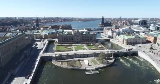 Roof Parliament House Riksdagshuset Stockholm Sweden Riksdag Building Swedish Parliament — Video
