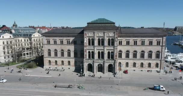 National Museum Stockholm Sweden National Gallery Sweden Located Peninsula Blasieholmen — Stockvideo