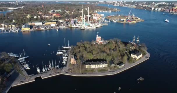 Stockholm Cityscape Island Background Sweden — Vídeo de Stock