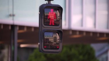 Pedestrian Traffic Light Changing Red to Green Signs in Tokyo, Japan