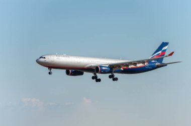 NARITA - JAPAN, JANUARY 25, 2017: VQ-BCV Airbus A330 Aeroflot Landing in International Narita Airport, Japan.