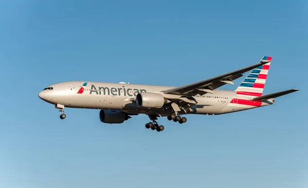 Narita Japan January 2017 N750An Boeing 777 American Airlines Landing — Stock Photo, Image