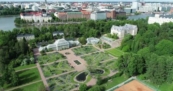 Uniwersytet Helsinkach Ogród Botaniczny Jest Instytucją Podległą Fińskiemu Muzeum Historii — Wideo stockowe