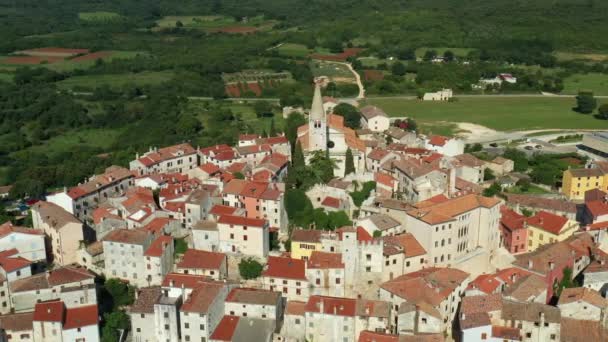 Bale Town Kroatië Bale Een Gemeente Kroatische Provincie Istrië Oorsprong — Stockvideo