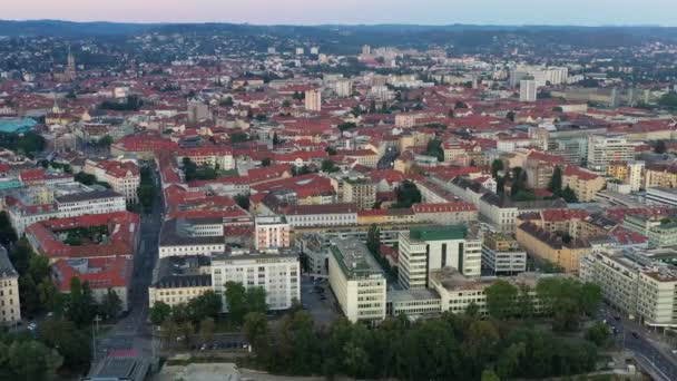 Грац Cityscape Австрии Грац Столица Южной Австрийской Провинции Штирия Сердце — стоковое видео