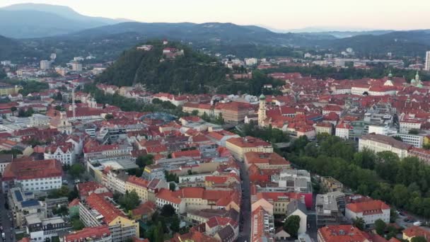 Graz Cityscape Austria Graz Capital City Southern Austrian Province Styria — ストック動画
