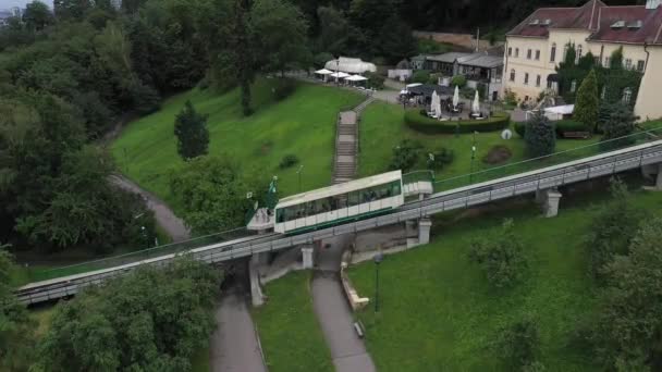 Old Funicular Prague Old Town Czech Republic Sightseeing Place Very — Vídeo de Stock
