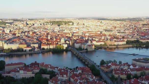 Prague Old Town Czech Republic Famous Sightseeing Places Background Charles — Wideo stockowe