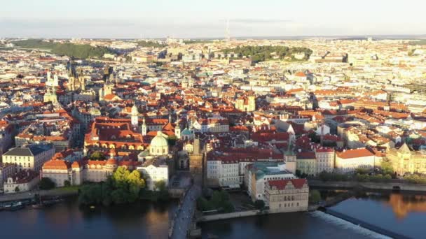Prague Old Town Czech Republic Famous Sightseeing Places Background Charles — Video