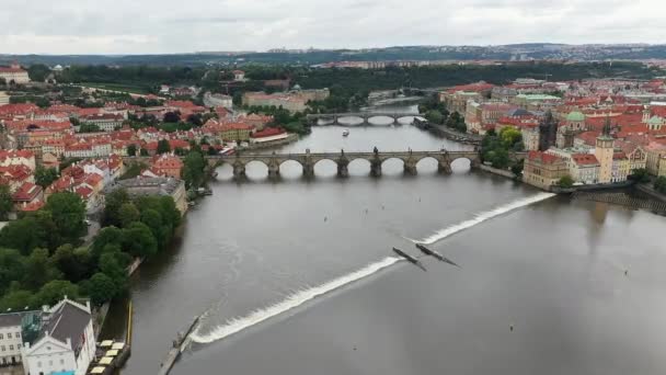 Praga Città Vecchia Repubblica Ceca Con Famosi Luoghi Interesse Turistico — Video Stock
