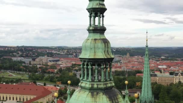 Cidade Velha Praga Com Catedral São Vito Complexo Castelos Praga — Vídeo de Stock