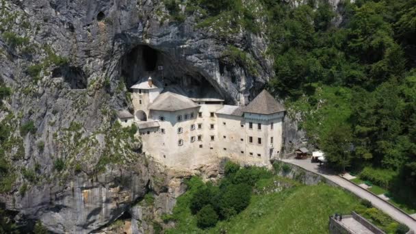 Predjama Castle Slovenia Europe Renaissance Castle Built Cave Mouth South — Video Stock