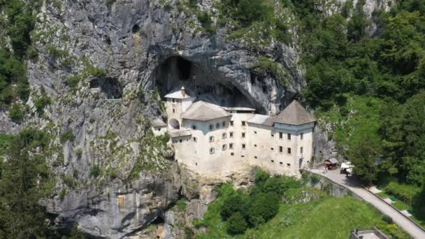 Predjama Castle Slovenia Europe Renaissance Castle Built Cave Mouth South — Vídeos de Stock