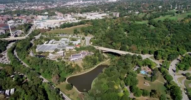 Schenley Park Pittsburgh Pennsylvania Estados Unidos Phipps Conservatório Jardins Botânicos — Vídeo de Stock