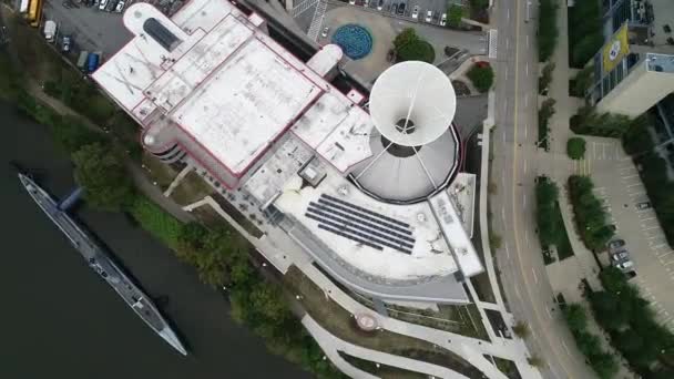 Pohled Carnegie Science Center Muzeum Nachází Zámecké Čtvrti Pittsburgh Pennsylvania — Stock video