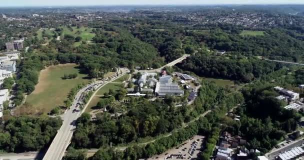 Schenley Park Pittsburgh Pensilvania Estados Unidos Conservatorio Phipps Jardines Botánicos — Vídeo de stock