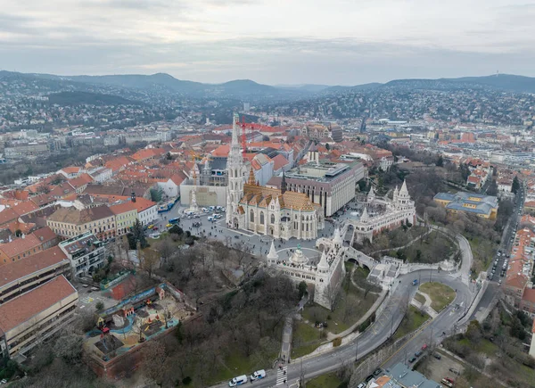 Церковь Базилика Фишмана Будапеште Венгрия Вид Город — стоковое фото