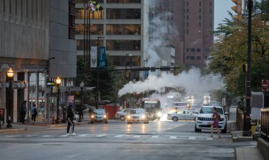 Baltimore, Maryland - October 03, 2019: Traffic in Baltimore, Maryland. USA.