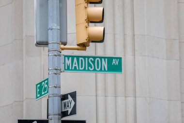 Madison Avenue Sign in NYC, Manhattan. USA