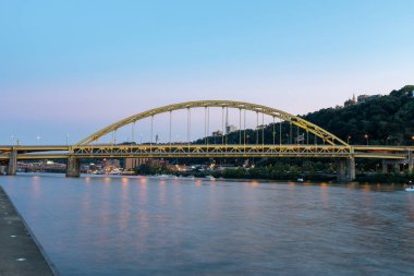 Fort Pitt Bridge and Monongahela River in Pittsburgh in Pennsylvania