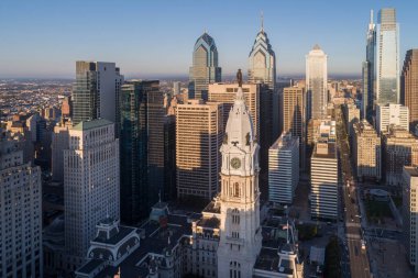 Statue of William Penn. Philadelphia City Hall. William Penn is a bronze statue by Alexander Milne Calder of William Penn. It is located atop the Philadelphia City Hall in Philadelphia, Pennsylvania.