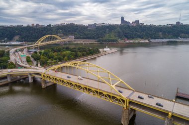 Fort Duquesne Bridge and Allegheny River in Pittsburgh, Pennsylvania