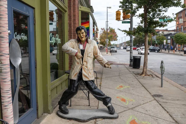 Baltimore Maryland October 2019 Cafe Hon Elvis Presley Statue Baltimore — Stock Photo, Image